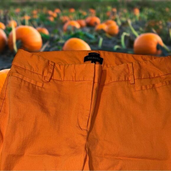 Talbots Hampshire. orange pants with tiny split at ankle. - Picture 3 of 7